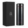 特美刻TOMIC银杯999银内胆保温杯男士高档商务茶杯1066S黑色430ML 商品缩略图0
