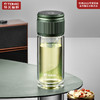 特美赢杯TOMIC博雅杯高档玻璃杯男双层隔热商务水杯便携茶水分离泡茶杯TG80725典雅绿 商品缩略图0