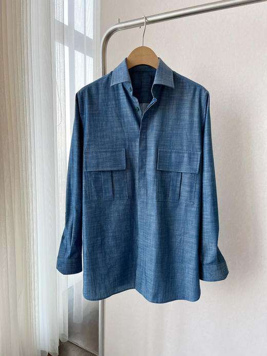 【必入单品】噢蜜ooomeooo情侣工装感衬衫牛仔免水洗 商品图7