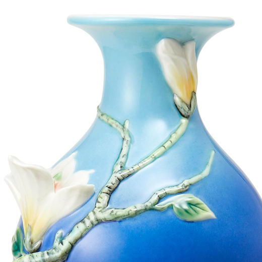 【彼达思】法蓝瓷 FZ03807华玉满福玉兰花瓷瓶 商品图1