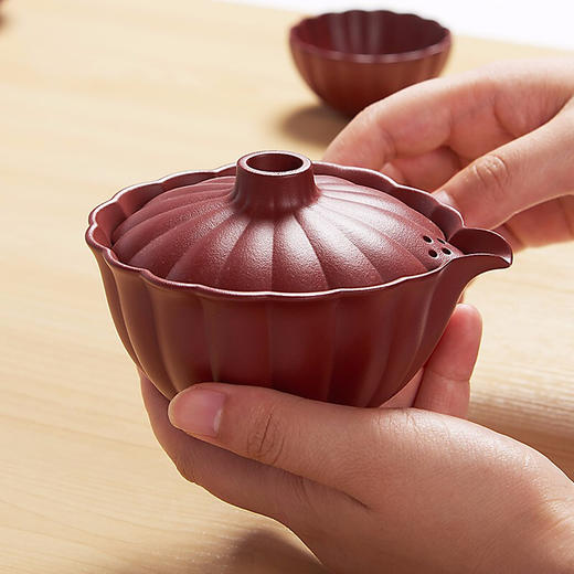 清朴堂-葵纹宝器随享套装紫砂便携茶具花香小种红茶组合随身茶具定制礼品 商品图1