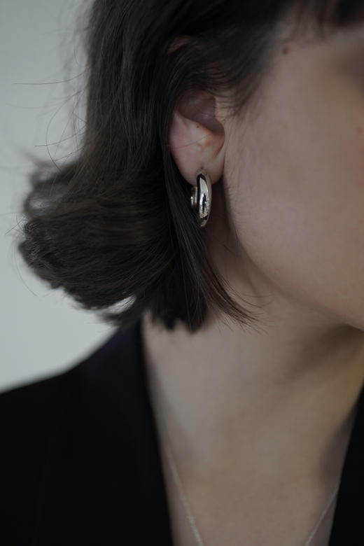 A little more｜Metal small Hoops [耳环 金/银 ] 商品图0