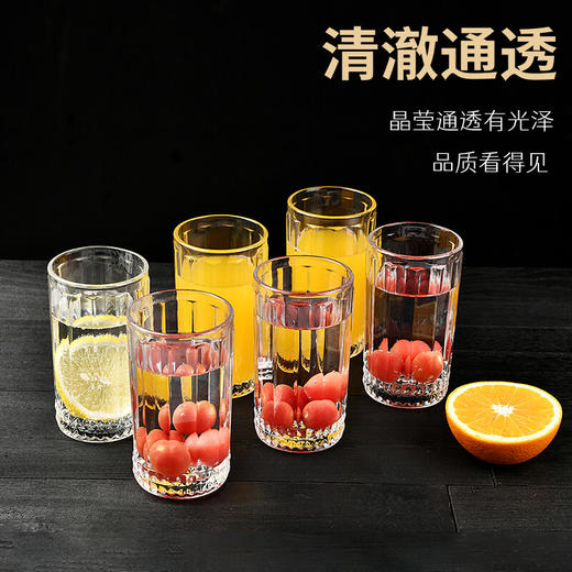山重山 冷水壶 大容量玻璃杯套装花茶果汁杯热饮家用玻璃凉水壶水杯套装 一壶六杯 【顺丰】璀璨水壶+6只直杯 商品图3