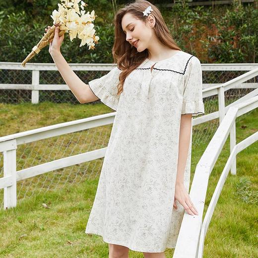 3楼 美标清新甜美家居印花睡裙66327 商品图1