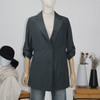 FOCALS福柯斯女装新款修身七分袖西装领短款风衣外套FRGAF158 商品缩略图0