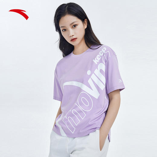 安踏短袖女2022夏季新款T恤休闲运动上衣162228107-1/2/5 商品图2