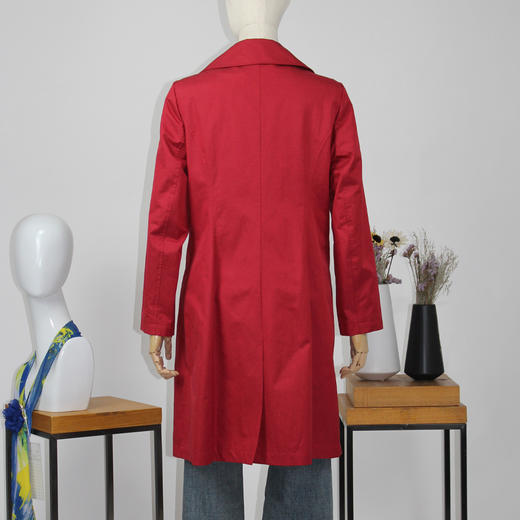 FOCALS福柯斯春秋新款宽松休闲修身长袖中长款外套风衣FYQCF609R1 商品图2