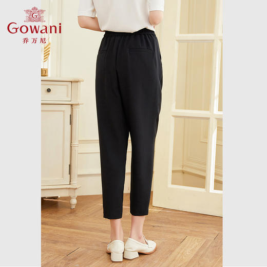 乔万尼真丝裤子女桑蚕丝夏薄款哈伦九分裤子EF2F379 商品图4