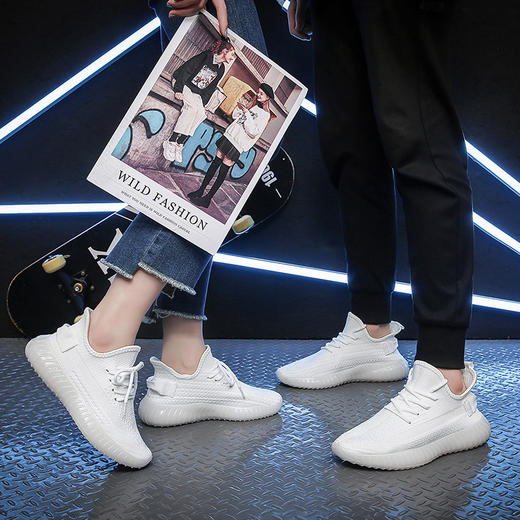 2022款透气飞织椰子鞋350V2男女同款情侣鞋品质男鞋套帮女运动鞋 商品图3