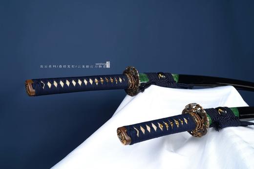 三希堂  出云系列  鎏金银云龙打刀胁差套装  未开刃 商品图4