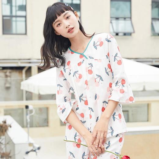 3楼 美标女7分袖甜美家居套装纯棉64780 商品图3