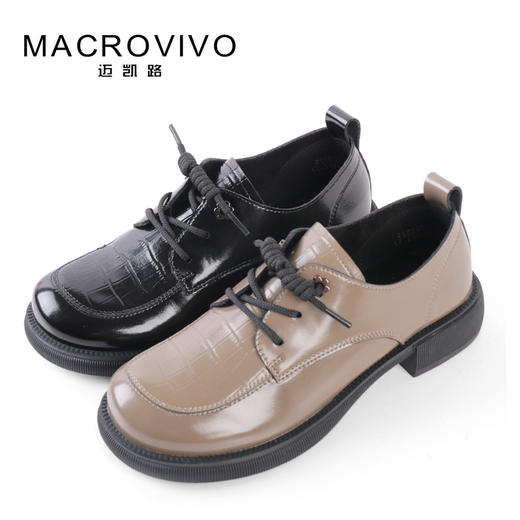 迈凯路春季新款百搭系带百搭平底乐福鞋221025 商品图0