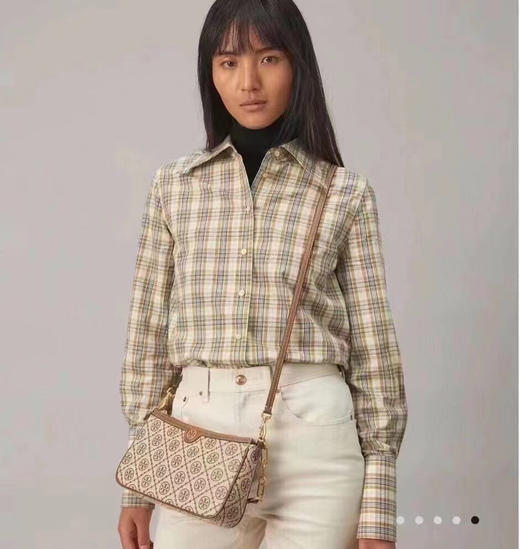 TB 专柜💗！Tory Burch/TB新款老花腋下麻将包 商品图1