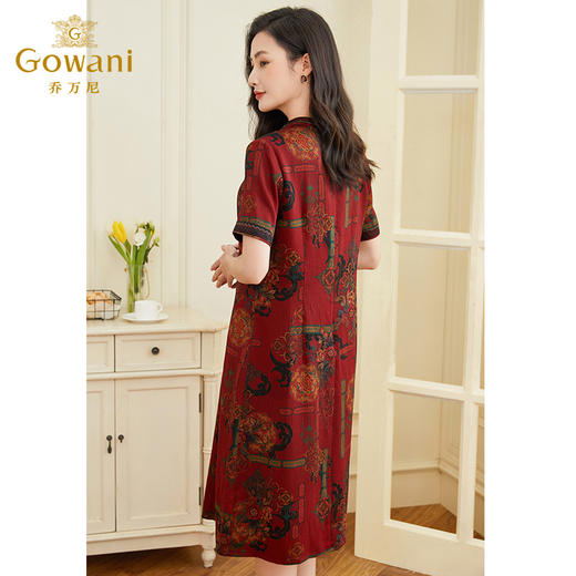 【香云纱】乔万尼重磅真丝香云纱连衣裙高端夏季中长款桑蚕丝EF2E350 商品图5