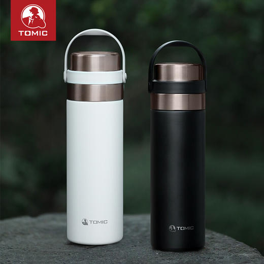 特美刻TOMIC保温杯男女士陶瓷内胆大容量水杯学生户外便携运动定制杯子TW60106白色550ml 商品图5