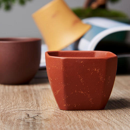 清朴堂 大器天成五色紫砂小杯 宜兴原矿纯手工主人杯 创意功夫茶具商务礼品可定制 标准款 商品图2