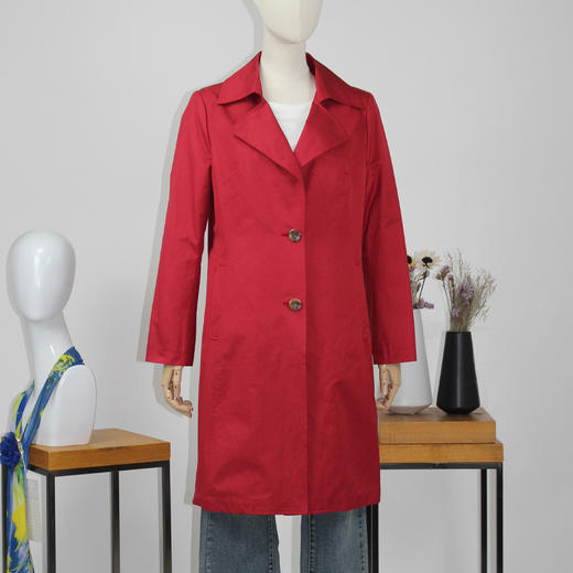 FOCALS福柯斯春秋新款宽松休闲修身长袖中长款外套风衣FYQCF609R1 商品图0