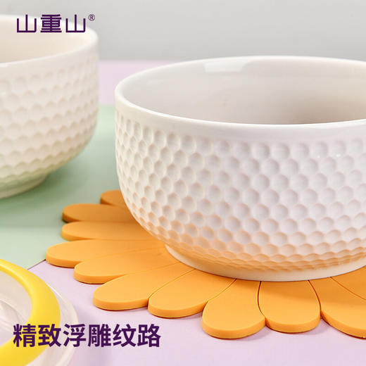 山重山保鲜碗耐热陶瓷饭盒微波炉加热带盖便当盒密封碗上班族学生带饭新中式餐盒三件套大容量 （圆通）保鲜碗800ml大号单个 商品图3