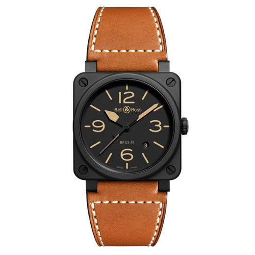Bell & Ross 柏莱士经典方形表瑞士全自动机械手表陶瓷男士商务腕表 BR0392-HERITAGE-CE 商品图0