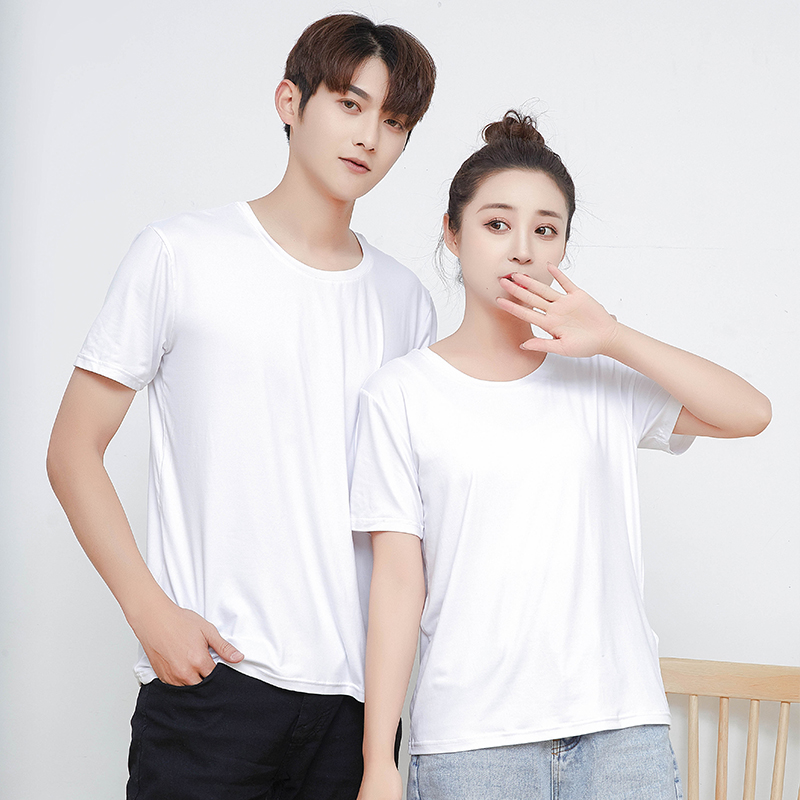 【69元3件！玻尿酸T恤】富含丰富玻尿酸原液短袖情侣纯白T恤男女同款 吸湿透气 柔软顺滑 舒适耐穿不起球 锁水保湿告别干燥