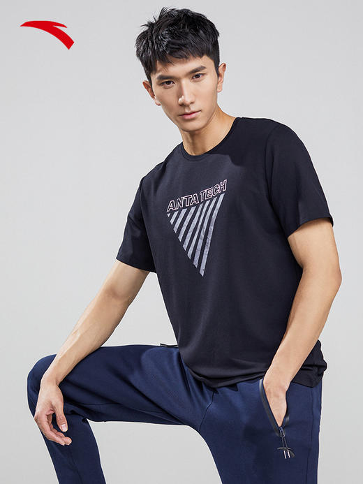 安踏决胜时刻短袖针织衫男夏冰肤科技透气吸汗152227123-1/2/4 商品图2