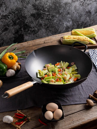 EPORAS艾普乐思日本原装进口家用炒锅无涂层铁锅 商品图0