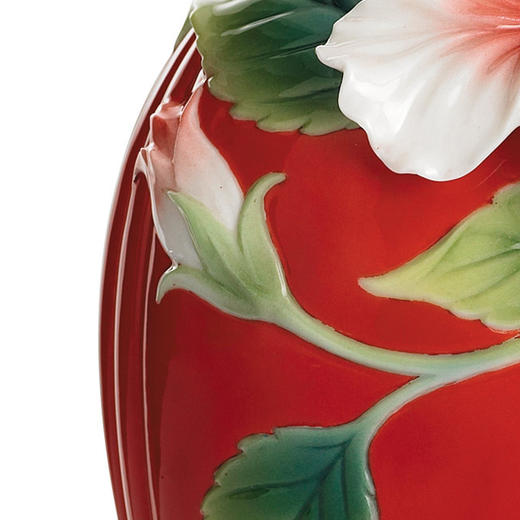 【彼达思】法蓝瓷 FZ01693 旺富木槿 木槿小花瓶 商品图2