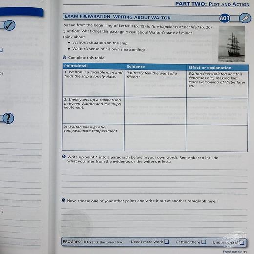 【中商原版】英国经典文学教辅 Frankenstein York Notes for GCSE 9-1 Workbook 科学怪人学习指南练习册 雪莱名著弗兰肯斯坦 商品图6