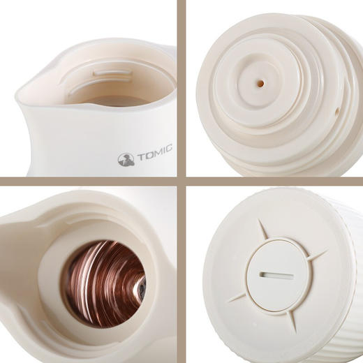 特美刻（TOMIC）保温壶家用办公热水瓶玻璃内胆真空保温水壶1L大容量开水瓶 TJ10008 白色 商品图8