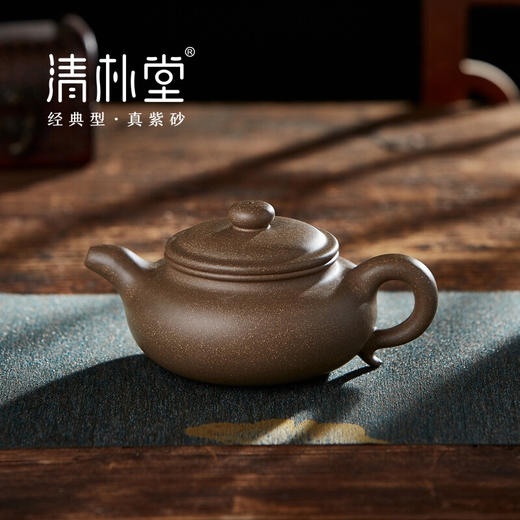 清朴堂 紫玉清朴紫砂壶系列 经典五壶单壶 仿古壶 仿古-大红袍 商品图5