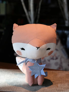 PiccaLoulou狐狸粉色布艺玩偶18cm