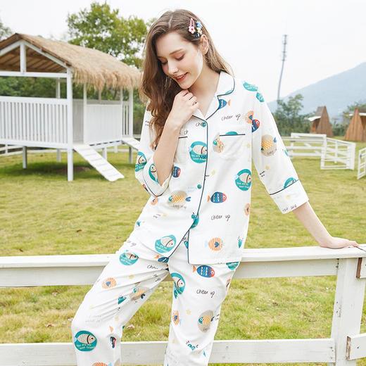 3楼 美标新款甜酷可爱家居服套装7分袖83946 商品图0
