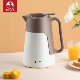 特美刻TOMIC智能保温壶316不锈钢家用暖壶按压式热水壶开水瓶防滑简约时尚保冷咖啡壶特美赢杯 TJ10011白色2L