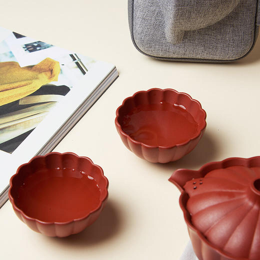 清朴堂-葵纹宝器紫砂便携茶具 随身茶具定制礼品 商品图2