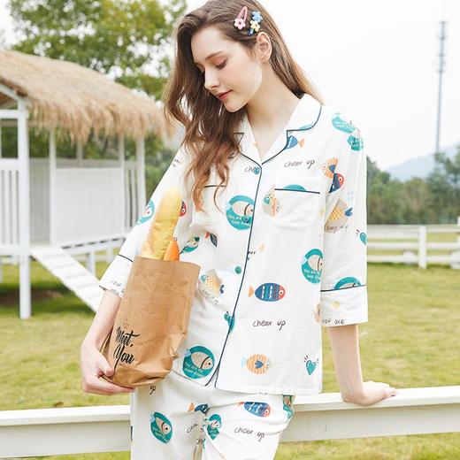 3楼 美标新款甜酷可爱家居服套装7分袖83946 商品图4