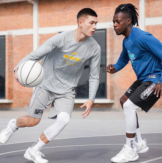 无休 UZIS速干长袖男夏季透气网眼宽松冰丝T恤健身篮球上衣[不熄] 商品图0