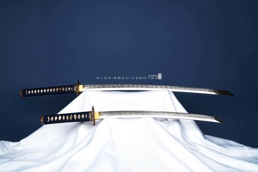 三希堂  出云系列  鎏金银云龙打刀胁差套装  未开刃 商品图1