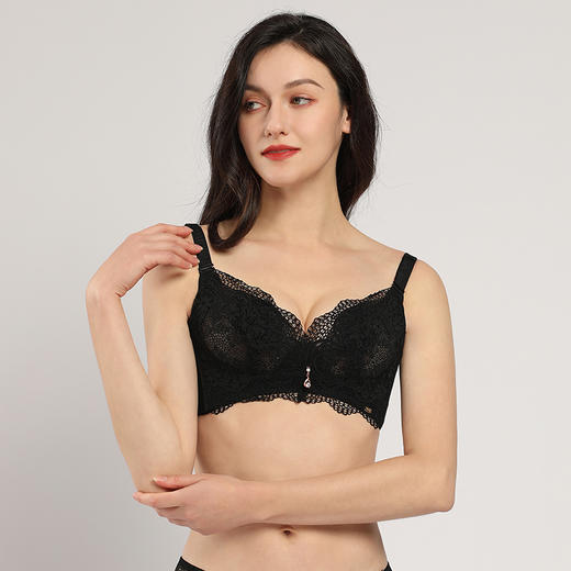 【秒杀品不退不换】皇家丽美薄款性感蕾丝文胸无钢圈聚拢调整型WW1801-1 商品图2