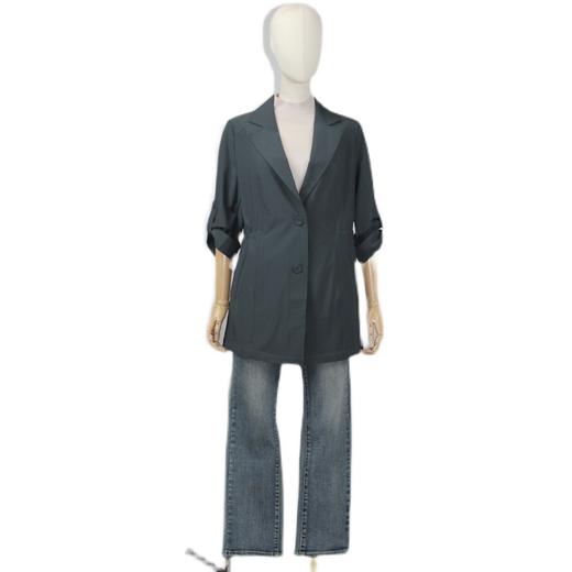 FOCALS福柯斯女装新款修身七分袖西装领短款风衣外套FRGAF158 商品图4