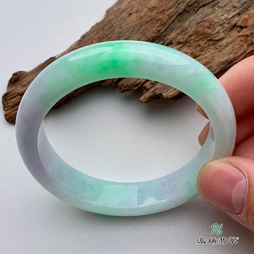 派瑞翡翠 翡翠手镯 糯种 绿色 商品图0