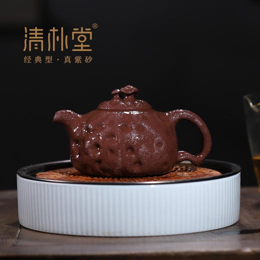 清朴堂供春紫砂壶经典五壶系列单壶 大红袍 商品图3