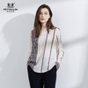 METTE22年春夏新品女100%桑蚕丝衬衫时尚竖条纹撞色长袖真丝上衣 商品缩略图0