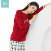 I'd爱帝女士针织纯棉休闲圆领长袖家居服 商品缩略图1