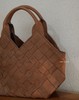 ichi棕/黑牛皮编织手提包 商品缩略图3