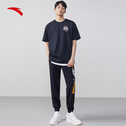 安踏针织长裤男2022夏新款透气收口束脚裤152228307-2 商品图3