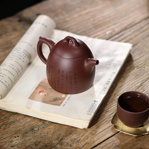 清朴堂 盈满紫砂全场景茶具 紫砂壶+紫砂杯+公道杯+渣斗 商品图3