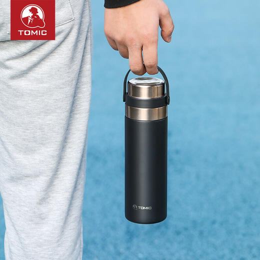 特美刻TOMIC保温杯男女士陶瓷内胆大容量水杯学生户外便携运动定制杯子TW60106白色550ml 商品图3