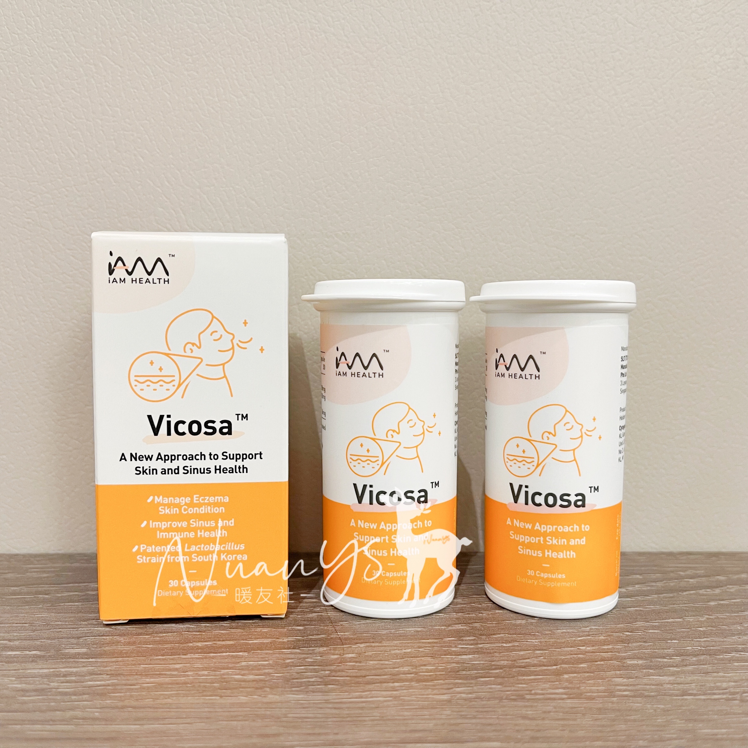 【各类过min 鼻子痒不舒服】亢敏益生菌 30粒/瓶 新加坡 维可飒Vicosa