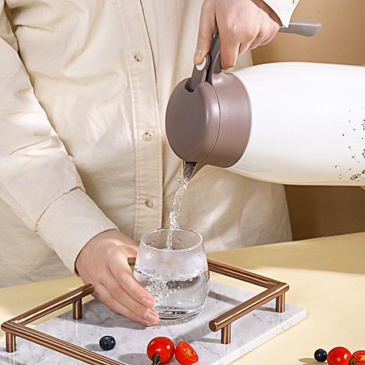 特美刻TOMIC保温壶家用大容量316不锈钢暖水瓶办公室2L白色保温水壶TJL9232 商品图1