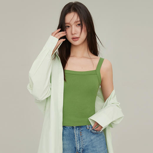 【打底+美背+内衣】夏季新款纯棉女士背心 带胸垫 美背防走光打底内搭吊带 FX 商品图1